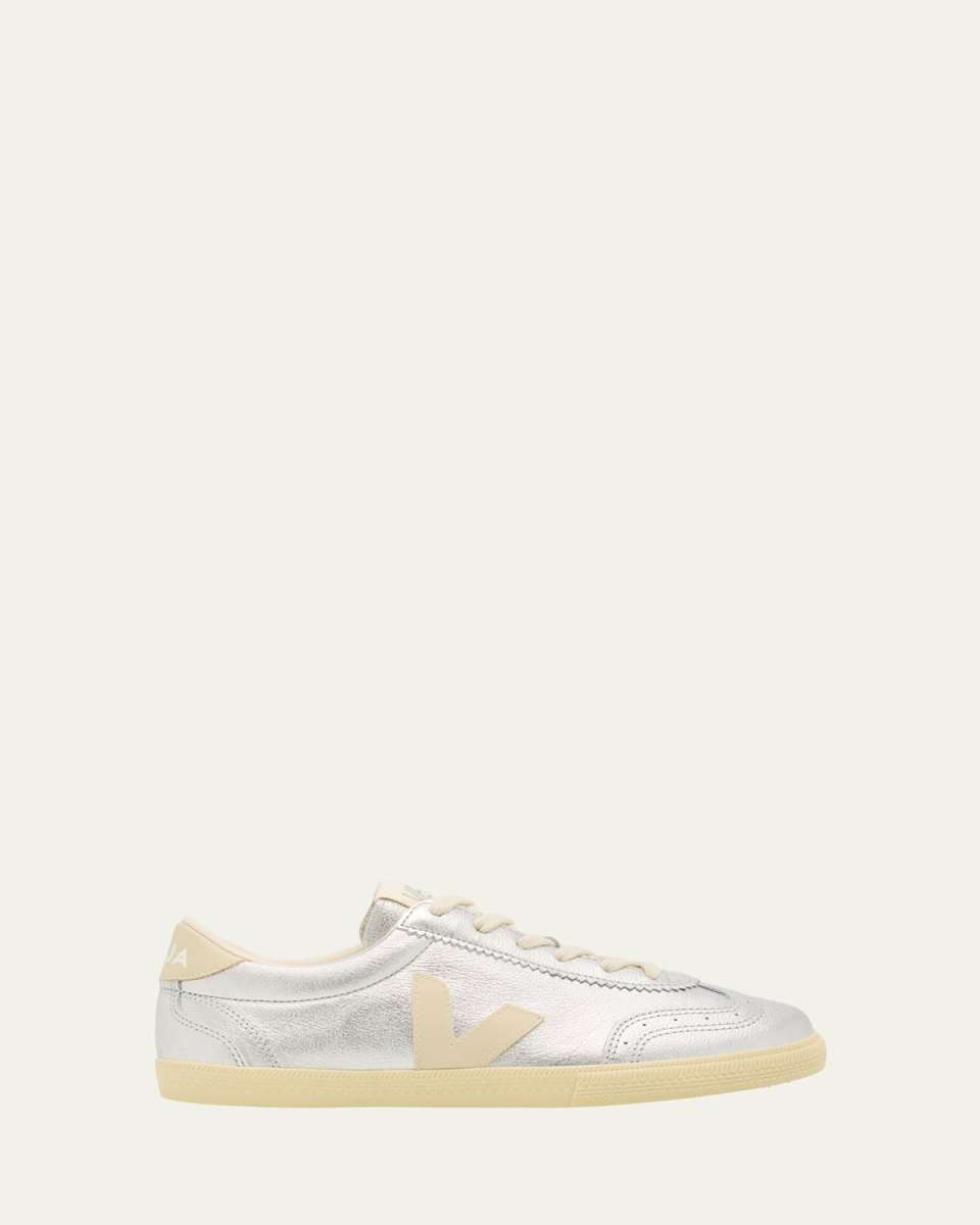 Volley Low-Top Metallic Sneakers
